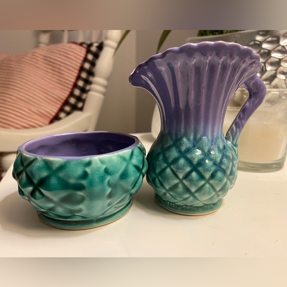Highland Ware cream & sugar - Picture 1 of 4